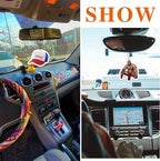 Pounchi Funny Car Air Freshener Cards (4 Pack Refreshing Ice Scent) Cool Accessories for Car Interior Hanging Gift Rearview Pendant Supplies