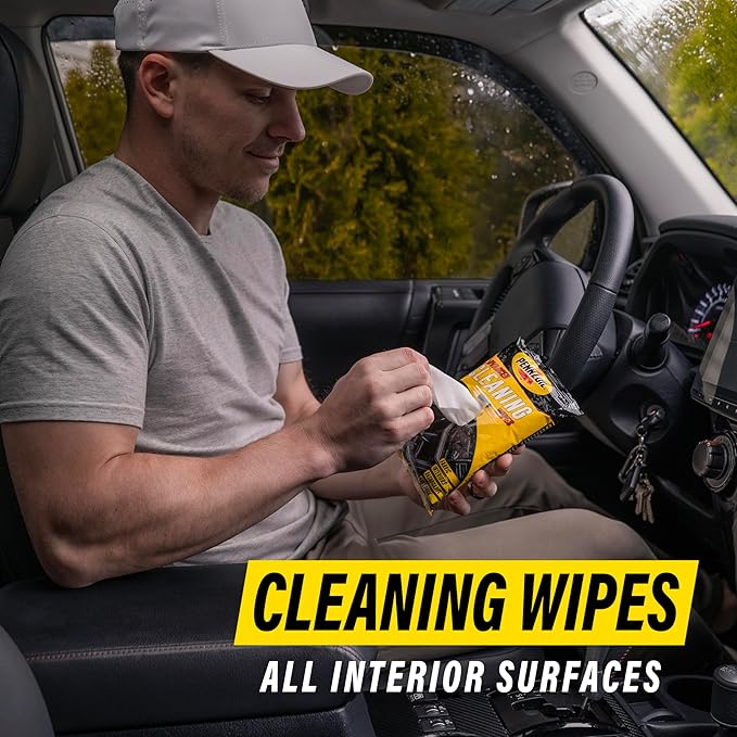 BLACK+DECKER Pennzoil Automotive Protectant Wipes, 2-Pack, 60 Total Wipes, 6"x8" - Car Interior Cleaning and UV Protection, Original Scent