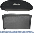 Aerodynamic Car Rooftop Cargo Carrier Bag - Soft Roof Top Luggage Bag for All Vehicles SUV with/Without Rack – Hard Sides - 4 Adjustable Straps – 8 Cubic Feet - Fold Flat Storage Bag