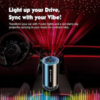Smart Car Air Freshener - Automatic Essential Oils Aroma Diffuser - Rechargeable Auto On/Off Fragrance Fresheners with Starry Lights Projector - 3 Adjustable Mode Scent Purifier with 50mL Perfume