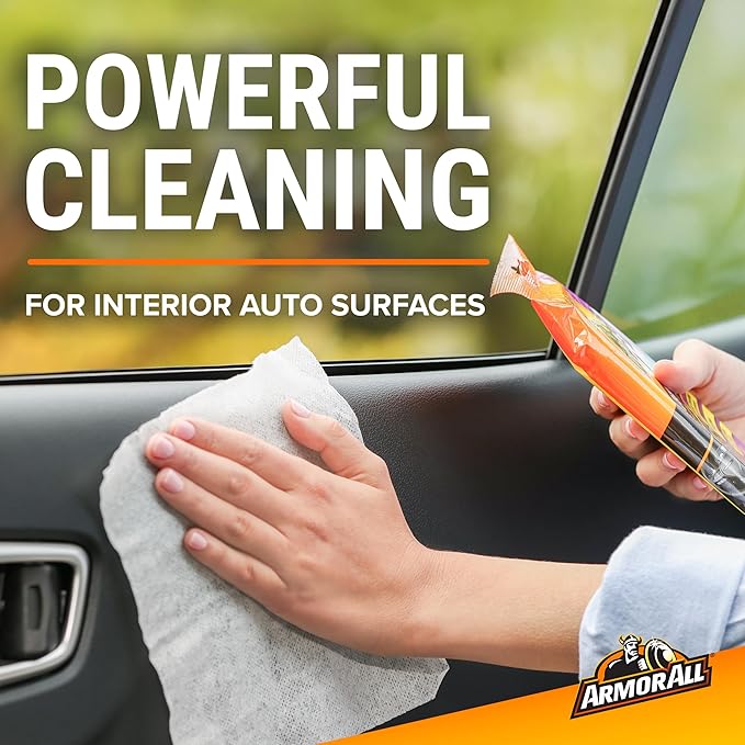 Armor All Car Interior Cleaner Wipes, Interior Cleaning Wipes for Cars, Trucks, Motorcycles, 60 Each (Pack of 3)