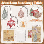 9 Sets Leaves Car Air Fresheners Bulk Maple Leaf Hanging Ornament Scented with Essential Oils Christmas Tree Decor for Men Women Coworkers Team Staff Office Car Party Supplies