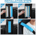 JUSTTOP 2-Pack Universal Car Seat Belt Pads Cover for A More Comfortable Driving, Seat Belt Shoulder Strap Covers Harness Pad for Car Interior Accessories(Blue)