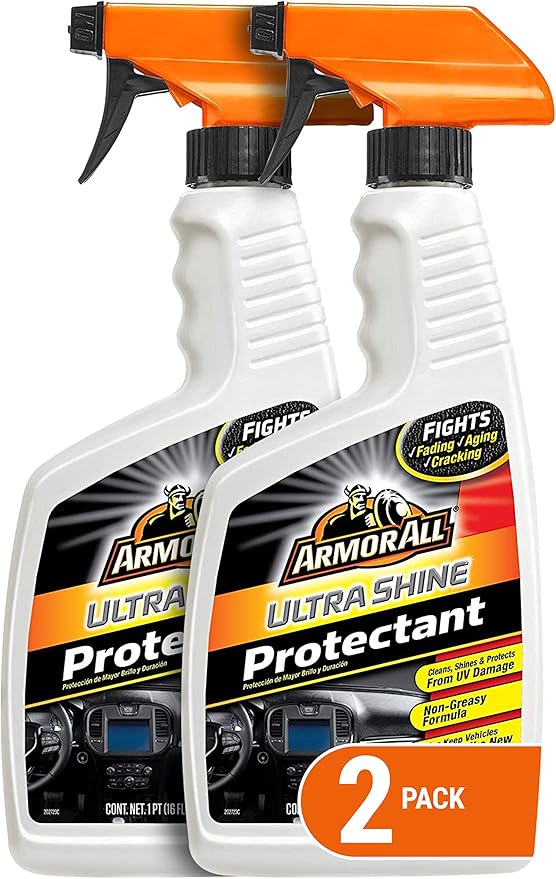 Armor All Car Cleaner and Car Protectant, Spray Bottle Cleaner and Protectant for Cars, Trucks, Motorcycles, 16 Fl Oz Each, 2 Pack
