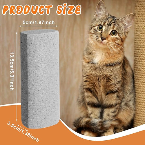 Abbylike 3 Pcs Pet Hair Remover Pumice Stone Car Pet Hair Removal Tool for Bedding Carpet Couch Furniture Cleaning (5.3 x 2 x 1.4 Inch,Gray)