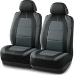 Road Comforts Car Seat Cover, Front Leather Car Seat Covers, Automotive Low Back Sport Car Seat Covers, Airbag Compatible, Universal Fit for Most Cars, SUVs, Trucks and Vans