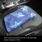 Car Seat Cover Protector Front Seats,for Gym Workout,Running,Swimming,Beach and Hiking,Waterproof Sweat Towel Bucket Seat Covers for Cars SUV Trucks (Conch Shells Starfish, 1Pcs)