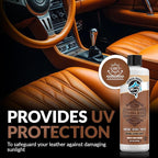 Timeless Leather Conditioner - Genuine Leather Scent, UV Protection - Conditions, Restores, and Protects for Cars, Trucks, Boats - Rich Luxurious Cream