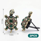 2pcs Car Vent Clips Cute Sea Turtle Green Beachy Accessories Beach Decor Air Decorations for Women Dashboard Rhinestone Sparkling