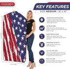 Autoamerics 1-Piece Windshield Sun Shade USA Art Flag - 2 American Design - Foldable Car Front Window Sunshade for Most Sedans SUV Truck - Blocks Max UV Rays and Keeps Your Vehicle Cool - Medium