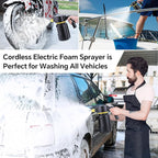 Electric Car Foam Sprayer 2L Cordless Foam Cannon Battery Powered Foam Gun Car Wash Sprayer 4500Mah USB C Rechargeable
