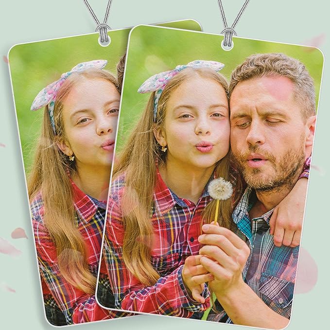50 Sublimation Air Freshener Sheets - Rectangle Shaped - Car & Home - Polyester Felt - 100 Elastic Drawstrings & 50 Bags