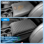 2023-2025 2026 Pilot Center Console Cover for Honda Pilot (LX/Sport/EX-L/TrailSport/Touring/Elite/Black Edition), with Side Pockets, Leather Cushion Armrest Cover 2025 Pilot Accessories -Padded