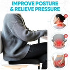 FORTEM Seat Cushion, Office Chair Cushion, Desk Chair Memory Foam, Sciatica Coccyx Tailbone Pain Relief, Pressure Relief, Sitting Pad, for Long Gaming & Sitting, Washable Cover, Non Slip