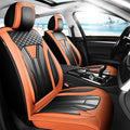Fit HRV Car Seat Covers Compatible with Honda HRV 2016-2025 2026, Premium Leather Breathable,Wear Resistant, Airbag Compatible, All-Weather Protection & Full Coverage, Full Set Orange&Black