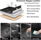 otoez Leather Seat Covers for Car Full Set, 5 Seat Car Seat Cover, Waterproof Automotive Seat Covers, Universal Seat Protector for Most Cars SedensTrucks SUVs (Dark Purple)