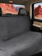 Waterproof Towel Back Seat Cover for Car, Truck, Van & SUV – Durable Rear Bench Seat Cover for Kids & Dogs, Seat Back Protector Easy to Install (Gray)
