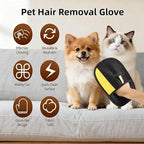 Cat Hair Remover Furniture,Electrostatic Pure Path Pet Dog Hair Remover Glove for Dogs Cats,Reusable & Washable Yomi Pet Hair Removal Gloves for Furniture Clothes, Couch, Carpet, Car Seat, Bed