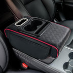 Car Middle Center Console Cover with Cup Holder for Long Driving,Car Armrest Cover for SUV,Truck-2.95in Height-Lifts Arms to Relax Muscles,Multi-Functional Storage for Trips Scratch-Resistant