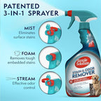 Simple Solution Stain and Odor Eliminator Spray, Pee Stain Remover, Enzyme Carpet Cleaner, Dog Smell Remover for Carpets, Dog Odor Remover, 32 oz (Pack of 2)