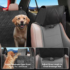 Back Seat Extender for Dogs – Waterproof Dog Seat Cover for Back Seat with Door Protection, Easy to Use and Clean, Hard Bottom, Holds 420 lbs Dog Hammock for Cars, SUVs & Small-Size Trucks