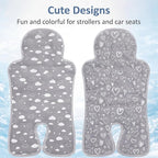 Pinkunn 2 Pcs Gel Car Seat Cooling Pad for Baby Summer Breathable Ice Cushion Multifunctional Ice Stroller Cooler Mat for Stroller Baby Dining Chair Child Safety Seat(Assorted Color,Heart, Cloud)