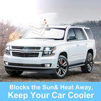 Windshield Sun Shade Custom Fit for 2015 2016 2017 2018 2019 2020 Chevrolet/Chevy Tahoe Accessories Foldable Sunshade Sun Blocker Protect Car from Sun Rays & Heat Damage Keep Car Cooler
