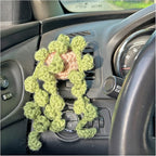 Handmade Vent Clips Car Accessories,Crochet Flower Car Air Vent Fresheners Clips,Cute Car Accessories,Car Air Outlet Clip Decoration,Car Interior Accessories for Women Girls