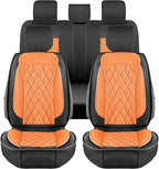 LINGVIDO Car Seat Covers Full Set (5 Seats) - Premium Perforated Nappa Leather, Waterproof Shield, Omni-Adapt Fit SUVs Sedans, Ultimate Family & Pet Protection