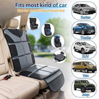 Gimars Car Seat Protectors, 2 Pack XL 5-Layer Thickest EPE Waterproof Protectors with 600D Fabric, Nonslip Backing, Storage Pockets for SUV, Sedan, Truck, Leather Seats (Gray)