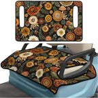 Orange Golf Cart Seat Covers, Flower Golf Cart Seat Towel Blanket Club Car for Golf Lover, Golf Cart Accessories, Keep Seat Comfortable and Cool for 2-Seat Golfs Carts,Gifts for Christmas Thanksgiving