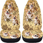 Car Seat Covers Set of 2, Seat Protector for Car Front Seat,Universal Auto Print Seat Covers for Cars SUV Trucks(Dog 81)