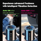 Smart Car Air Freshener - Automatic Essential Oils Aroma Diffuser - Rechargeable Auto On/Off Fragrance Fresheners with Starry Lights Projector - 3 Adjustable Mode Scent Purifier with 50mL Perfume