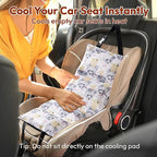 NCVI Car Seat Cooling Pad with Ice Packs, Quick-Cool Insulated Car Seat & Stroller Cover for Hot Weather, Sun Protection Seat Cooler for Babies, Kids & Pets, Foldable Summer Travel Essential