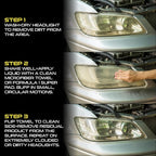 Formula 1 Headlight Restorer & Sealant – One Step Polish to Clean & Renew Yellowed Headlights, Windscreens, or Exterior Plastics (8 oz.)