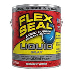 Flex Seal Liquid, Rubber Coating Sealant, Waterproof, Flexible, Breathable, and UV Resistant, Roof Repair, Basements, RV, Campers, Trailers, Marine, EPDM, Masonry, Gray, 1 Gallon