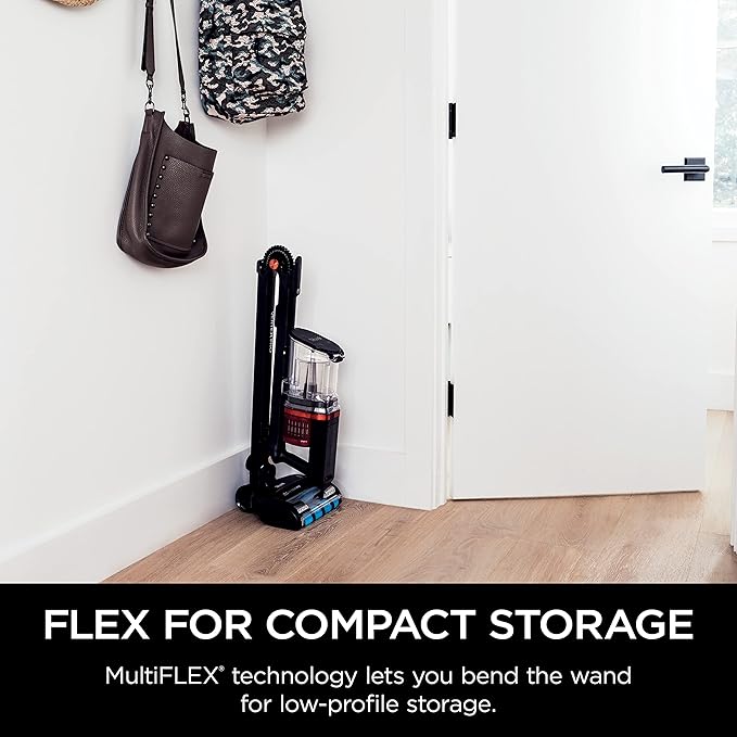 Shark Cordless Vertex Pro Lightweight Cordless Stick Vacuum with DuoClean PowerFins, HEPA Fitler, Anti-Allergen Complete Seal, LED Headlights, For Carpets & Hardfloors, Red, IZ662H