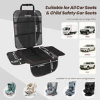 Upgraded Car Seat Protector for Child Car Seat Protector Under Baby Car Seat,3 Sides Extended Car Seat Cover Waterproof Pet Car Seat Cover for Dog,Thick Universal Durable