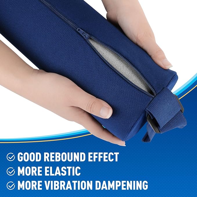 Lumbar Roll Support Pillow for Office Chair, Car, Gaming Chair, Memory Foam Back Cushion with Washable Cover for Relieving Back Pain & Improving Posture,Blue