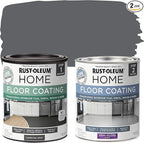 Rust-Oleum 367604 Home Interior Floor Coating Kit, Semi-Gloss Charcoal Gray