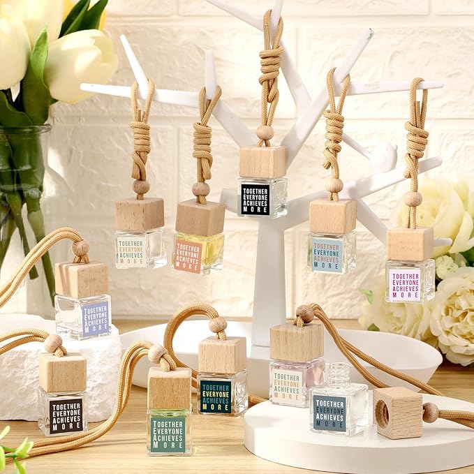 30 Pcs Christmas Team Gifts Bulk for Staff Appreciation Small Thank You Empty Hanging Car Air Freshener Diffuser Together Everyone Achieves More Gifts for Employee Nurse Teachers Coworker