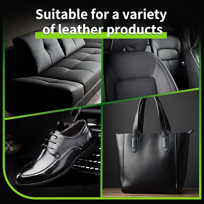 Leather Cleaner and Conditioner Cream Care Kit for Car Interiors Seats,Couches,Purses,Bags,Jackes,Boots