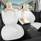 Seat Cover for Tesla Model Y Juniper 2025 2026 Crocodile White Custom Seat Cover for Tesla Model Y Full Set (Crocodile White-25-26)