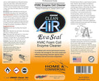 EvaSeal Home & Commercial Foaming HVAC Cleaner with Plant-Based Enzymes – Designed to Clean Coils, Neutralize Odors, and Help Reduce Buildup for Cleaner, Fresher Air (14 oz)