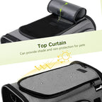 Pecute Cat Carrier Expandable, Extra Large Pet Carrier Bag, Foldable Cat Carrier Bag with Breathable Mesh, Pet Carrier Transport Bag for Dogs and Cats, with Shoulder Strap and Pet Bowl