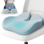 Sytopia Extra Large Office Chair Cushion, 19" x 17" Ergonomic Memory Foam Seat Cushion, Pressure Relief for Tailbone Pain, Sciatica & Hip Pain, Booster Pad for Sitting & Driving, Gray