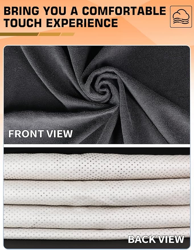 Universal Car Seat Cover Towel, Waterproof Washable Sweat Protection for Front Bucket Seats, Non-Slip Fit, Fits Cars SUVs Trucks, Ideal for Gym, Kids, Pets, Outdoor Sports, Travel (Black, 1 Pack)