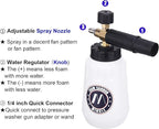 M MINGLE Foam Cannon, Compatible with Karcher K2, K3, K4, K5, K6, K7 Pressure Washer, with 5 Nozzle Tips, 1/4 Inch Quick Connector