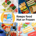 Superio Hot and Cold Insulated Bags for Food Delivery, Grocery Shopping Bags, Food Storage for Hot and Frozen Food for Travel, Disposable Cooler Bag, Reinforced Thermal Lunch Bag (2, 16"x19.25")
