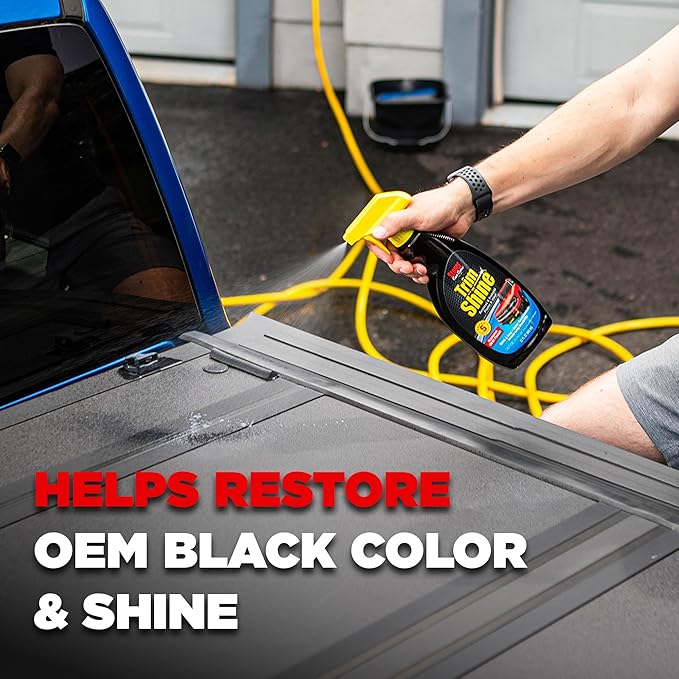 Stoner Car Care 92034-3PK Trim Shine – Black Trim and Plastic Restorer for Cars – Vinyl and Plastic Trim Protectant Coating for Interior and Exterior Use – Water-Based Formula – 22 fl oz (Pack of 3)
